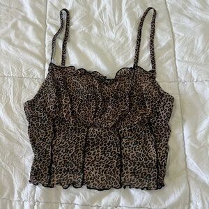 cheetah print cropped tank🐆🫧
